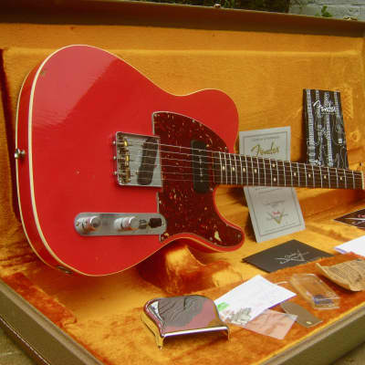 ♚RARE♚ 2014 Fender CUSTOM SHOP Ltd '60 Telecaster CUSTOM Closet Classic RELIC ♚ FADED FIESTA RED ♚ P90 image 24
