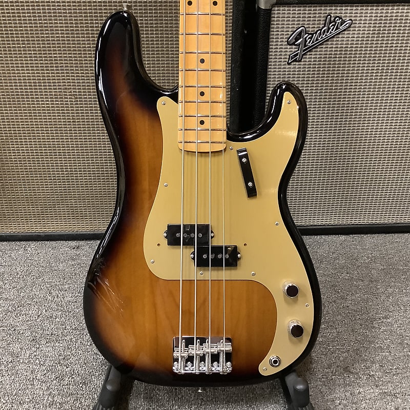 Brand New 2022 American Original 50's P-Bass Maple Neck, Two Tone Sunburst image 1