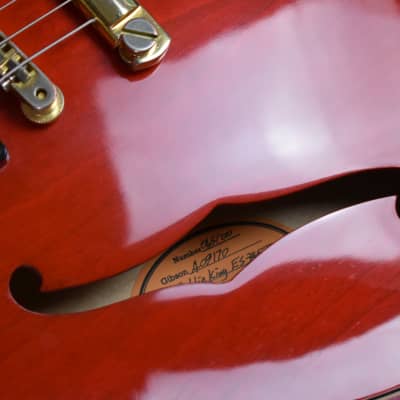 2016 Gibson Memphis Freddie King 1960 ES-345 No.65 of 200 Sixties Cherry VOS w/OHSC, COA & Paperwork image 13