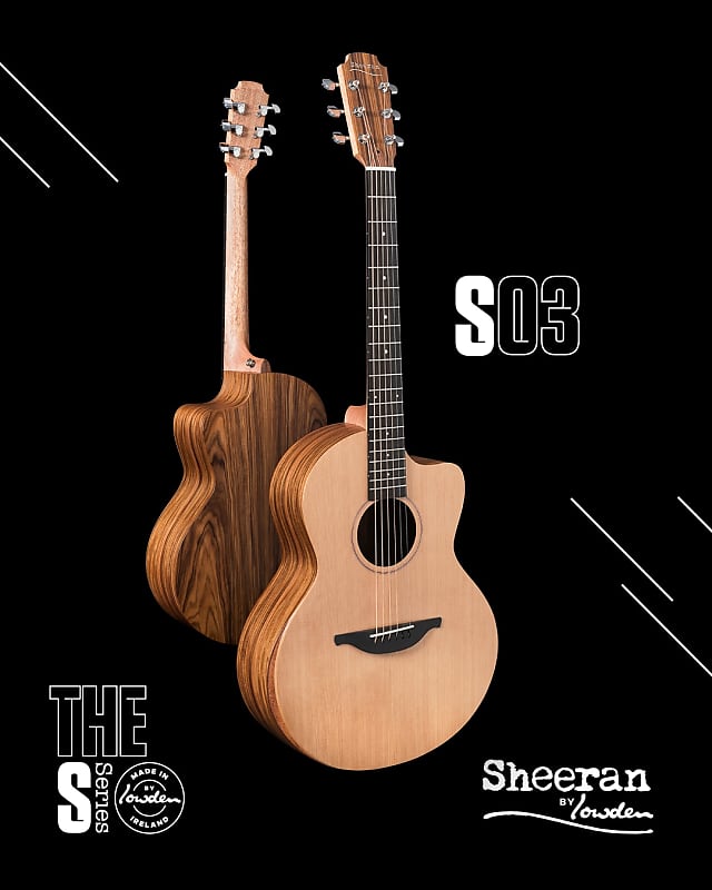 Sheeran by Lowden S-03 Cedar/Rosewood Cutaway Guitar w/ LR Baggs Pickup (PRE ORDER) image 1