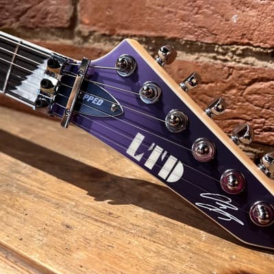 ESP LTD Alexi Laiho Purple Fade Satin , Ripped pinstripes image 5