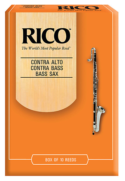 Rico Contrabass Clarinet Reeds, Strength 3.5, 10-pack image 1