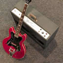 Epiphone Professional Guitar Cherry and EA7-P Amp w/Custom Effects Control Pedal 1964