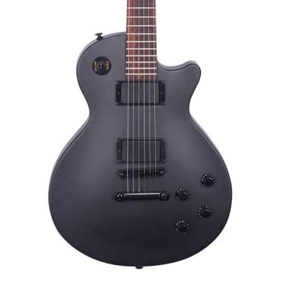 SX Les Paul Set Neck electric guitar in Matte Black Finish for sale