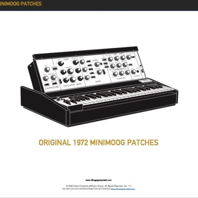 Updated! Moog - df|MG Signature Series Minimoog Patch Book image 9