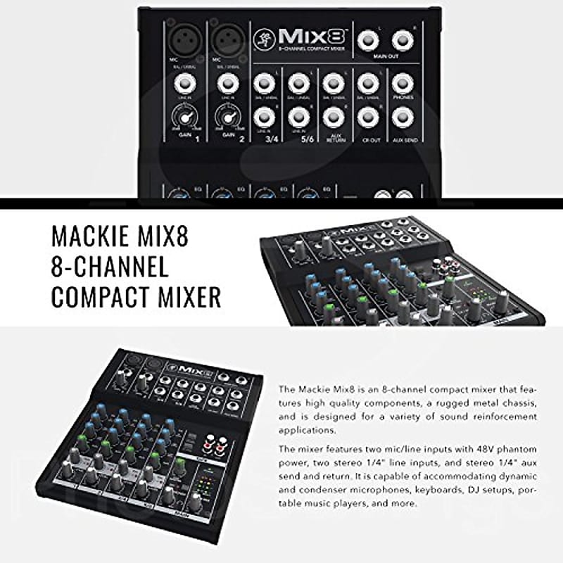 Mackie Mix8 Compact 8-channel Mixer