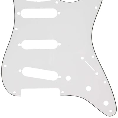 Genuine Fender S/S/S '62 Stratocaster/Strat 11-Hole, 3-Ply Pickguard - WHITE image 1