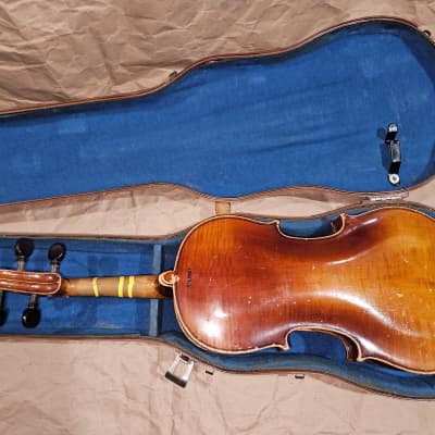 Vintage Jacobus Stainer / Konrad sized 3/4 violin, Repairs Needed image 4