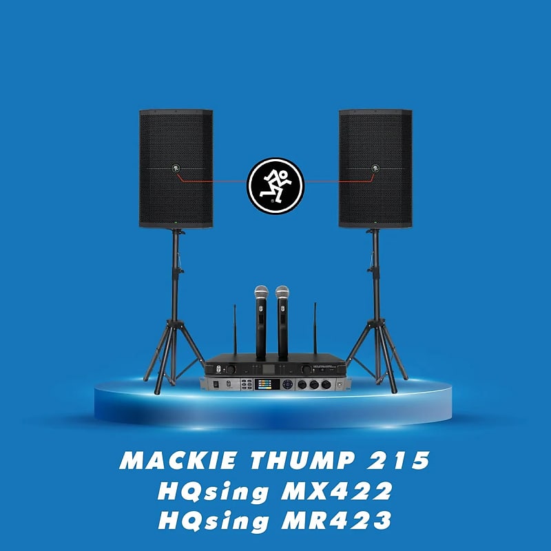 Karaoke SET Ft Mackie audio processor wireless microphones bluetooth ready (Bundle gifts & accessories Black Friday) image 1