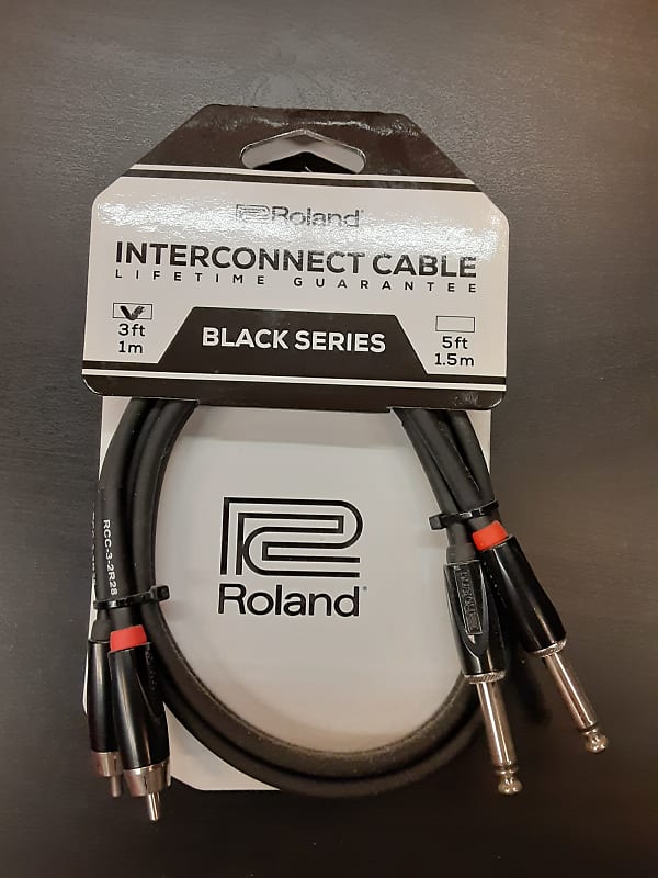 Roland Dual 1/4” TS Jack to Dual RCA Interconnect Cable, 10ft / 3m