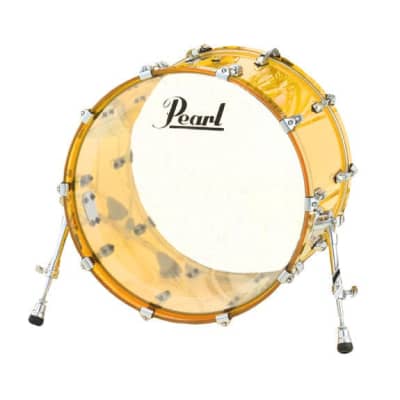 Pearl Crystal Beat Acrylic Bass Drum 22x16 Tangerine Glass image 2