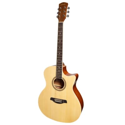Lorden Acoustic Small Body Cutaway Guitar (Natural Gloss) for sale