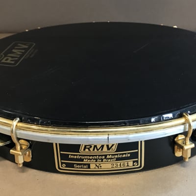 RMV Pandeiro 12 in. Black with Gold Jingles