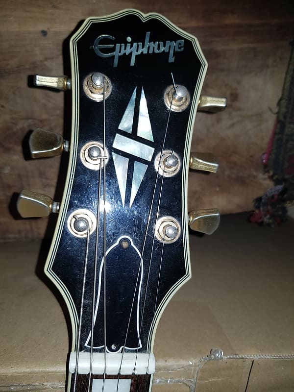 Epiphone Les Paul Custom Korean 1999 Black Gibson 490 498 pickups w magnet swap