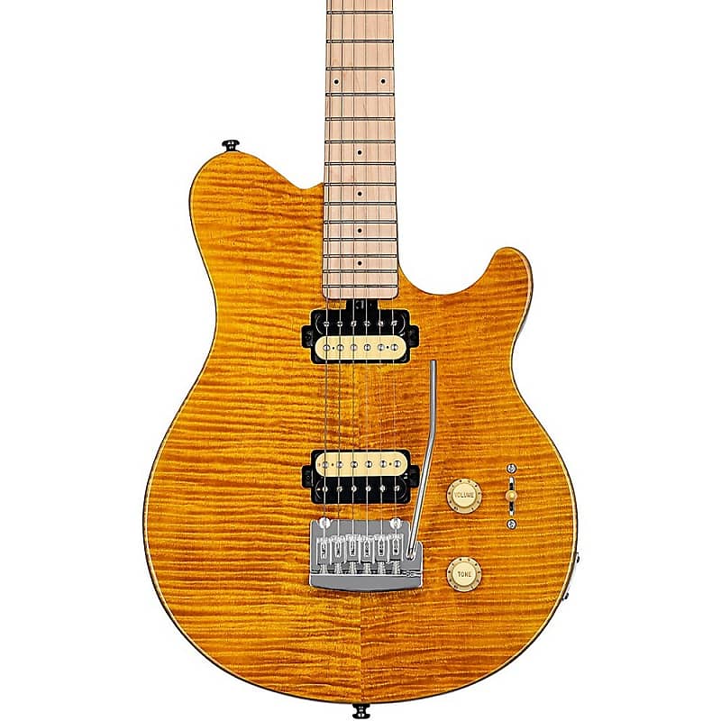 Sterling by Music Man SUB Axis Electric Guitar Flame Maple Transparent Gold AX3F image 1