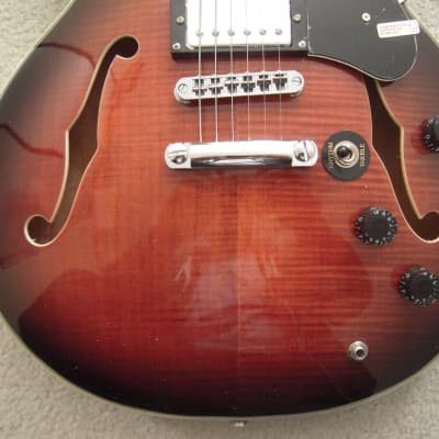 Mint! Firefly FF338 2021 Quilted Cobra Burst, Semi-Hollow Electric Guitar, 2 Humbucker Pickups! image 10