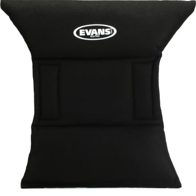 Evans EQ Pad Bass Drum Muffler  Bundle with Bass Drum O's Port Hole Ring - 6" - Black image 2