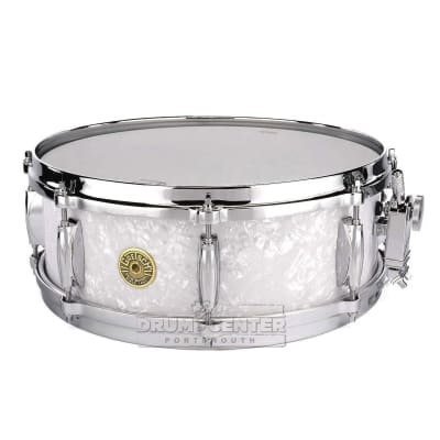 Gretsch USA Custom Snare Drum 14x5 8-Lug Vintage Marine Pearl w/Micro-Sensitive Strainer image 2
