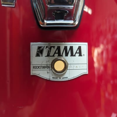 1980s/1990s Tama Made In Japan Rockstar-DX "Hot Red" Wrap 12 x 13" Tom - Looks Really Good - Sounds Great! image 2