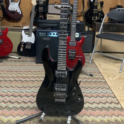 Schecter C1 FR 2022 - Black inventory clear out floyd rose with gigbag image 2