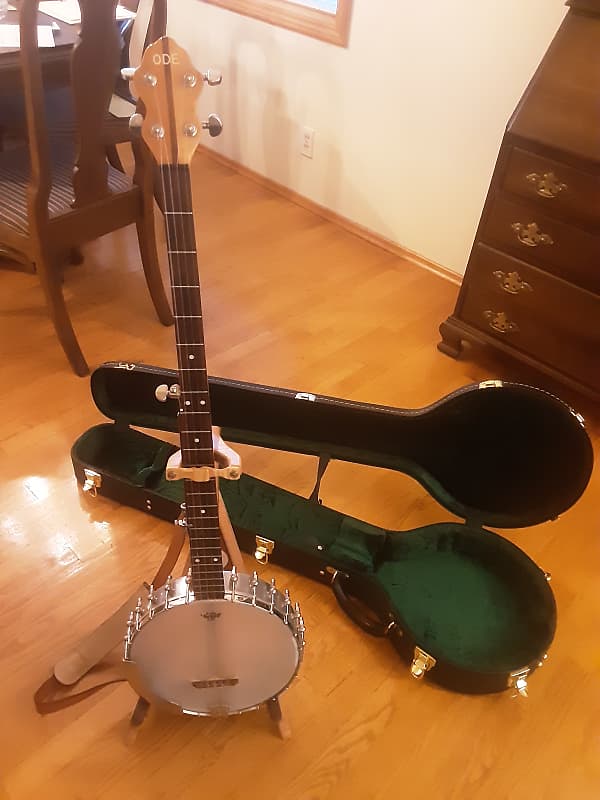 Ode model 21 long neck banjo w/case Reverb