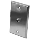 Seismic Audio Stainless Steel Wall Plate - One 1/4" TS Mono Jack - Cable Install