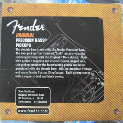 Fender Original Vintage Precision Bass Pickups Set 0992046000 image 2