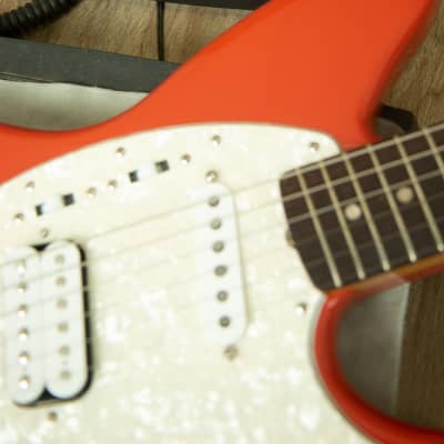 Fender Kurt Cobain Jag-Stang Signature Touche Palissandre Fiesta Red image 2