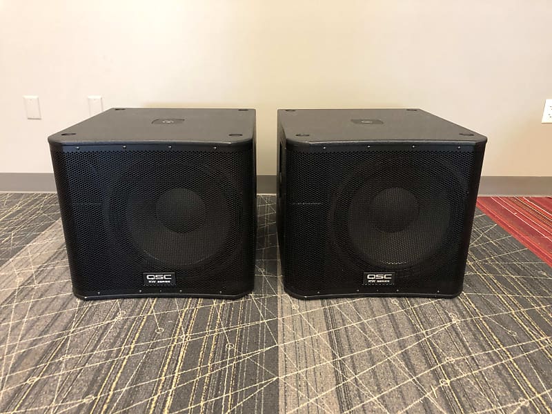 QSC KW181 KW Series 1000w 18" Powered Subwoofer Speaker Pair Reverb