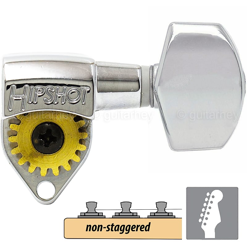 NEW Hipshot 6 in Line Classic Tuner SMALL Buttons w/ UMP Reverb