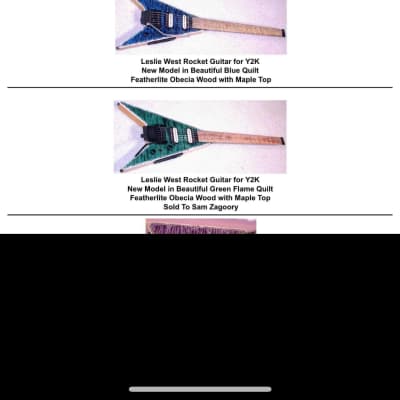 Ed Roman Leslie West Steinberger TransTrem Rare Flying V Rocket Guitar image 10