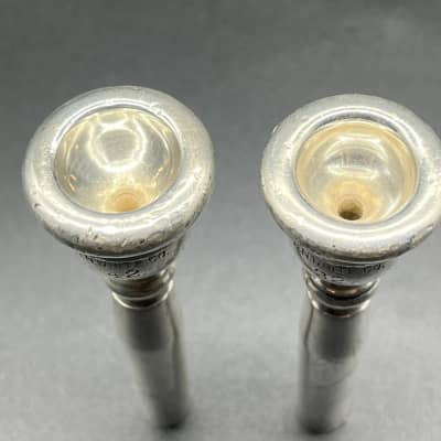 Vintage H.N. White Co. Trumpet Mouthpieces set of 2  #42 Del Staigers and #32 Equa-Tru from 1920's image 4