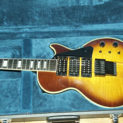ESP Ordered LP Type Travel Guitar Custom Shop in NY 1984 Brown Sunburst image 2