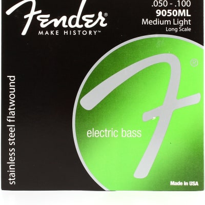 Fender 9050ML Stainless Flatwound Bass Strings, Long Scale MED LIGHT 50-100 image 2