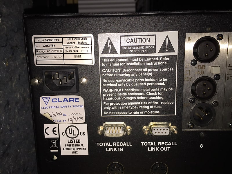 Solid State Logic X-Rack XLogic Fully Loaded With 8 XR418