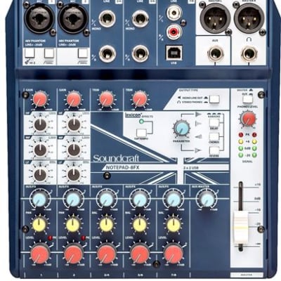 SoundCraft Notepad-8FX Analog Mixer With USB I/O And Lexicon Effects image 2