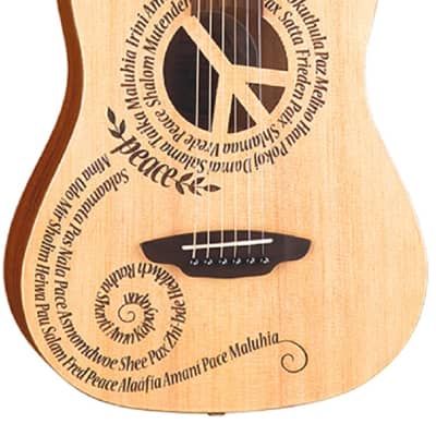 Luna Safari Peace Travel Guitar w/Gigbag image 1