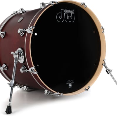 DW Performance Series Bass Drum - 16 x 20 inch - Tobacco Satin Oil  Bundle with Kelly Concepts Kelly SHU FLATZ System for Shure Beta 91 / 91A image 2