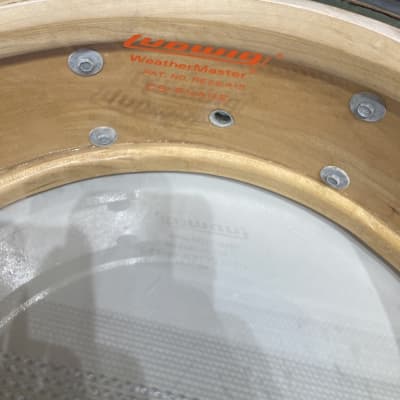 Ludwig - 14x5" 3 Ply Classic, 8-Lug Snare Drum 1976 - White Marine Pearl image 10