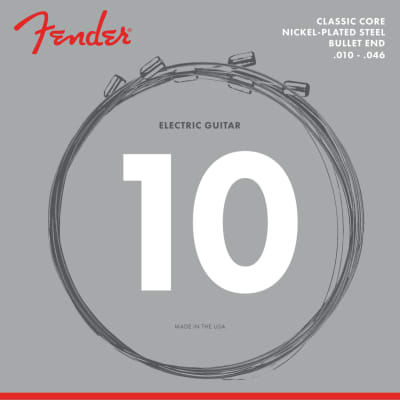 FENDER CLASSIC CORE ELECTRIC GUITAR STRINGS, NICKEL-PLATED STEEL, BULLET ENDS 10-46 for sale