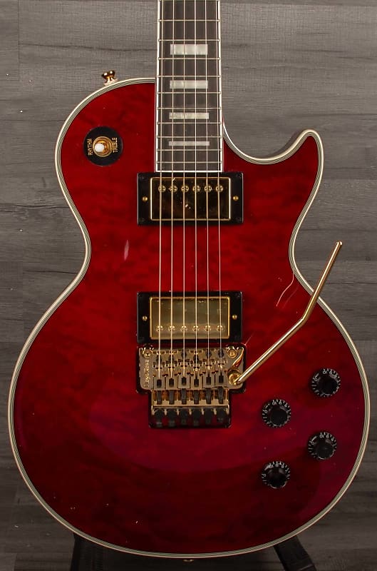 Epiphone Alex Lifeson Les Paul Custom Axcess Quilt - Ruby (Incl. Hard Case) image 1