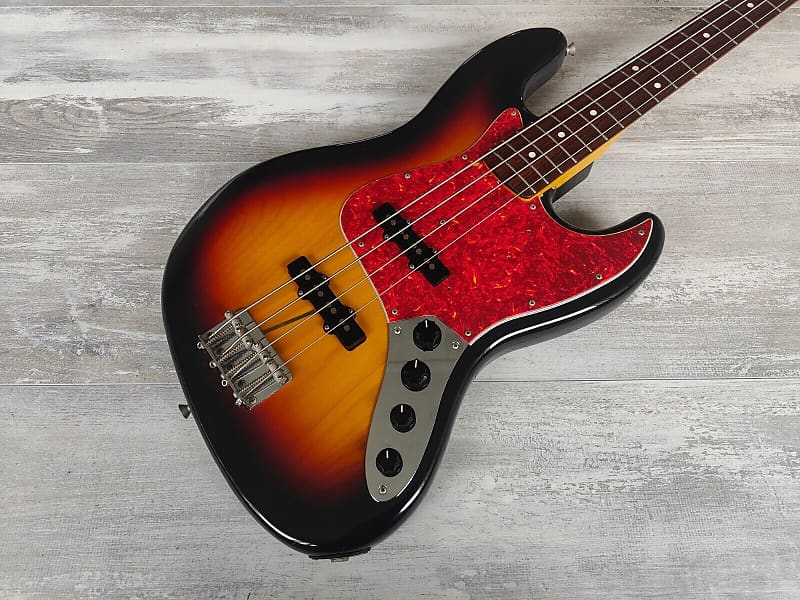 2002 Fender Japan ‘62 Reissue Active Watanabe Jazz Bass (Sunburst) image 1