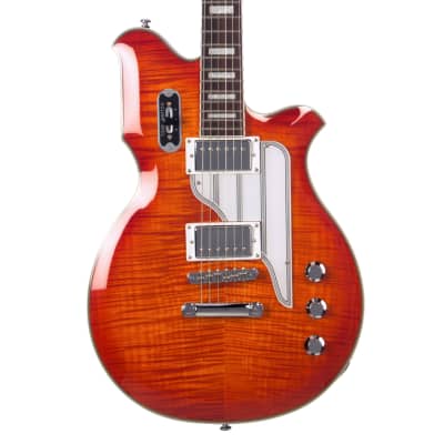 Airline Guitars MAP FM Orangeburst Flame - Updated Vintage Reissue Electric Guitar - NEW! for sale
