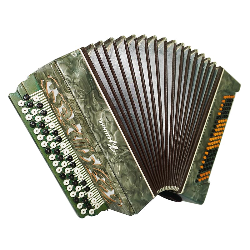 Vintage Button Accordion Kreminne, 3 Rows, 100 Bass buttons, Reverb