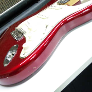 1964 Fender Vintage Stratocaster Modified Guitar w/OHSC Candy Apple Red image 11