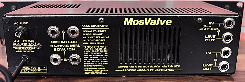 Tube Works MosValve MV 962 Rack Mounted Stereo Power Amp