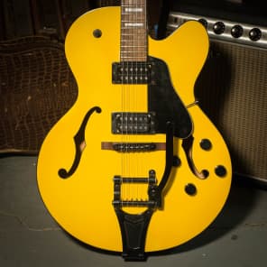Rick Nielsen's Dean Psychobilly Cabbie 2000s Yellow with Black & White Sides image 7