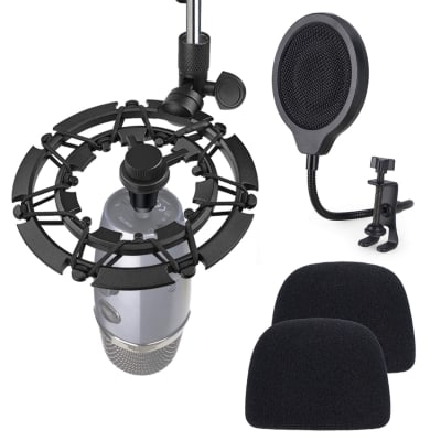 Blue Yeti Nano Shockmount, Lightweight Alloy Shock Mount Reduces Vibrations Shock Noise Matching Mic Boom Arm, Designed for Blue Yeti Nano Microphone