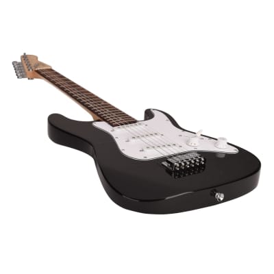 Artist MiniG Black 3/4 Size Electric Guitar w/ Accessories image 5