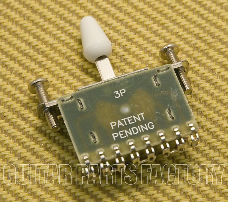 008-1152-000 Fender Blacktop Telecaster Guitar Squared Wafer 3-Way Switch image 1